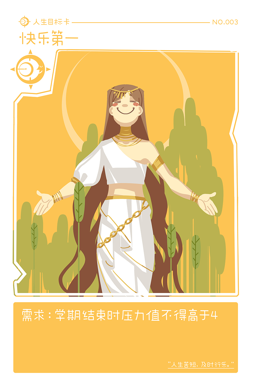 人生目标卡面